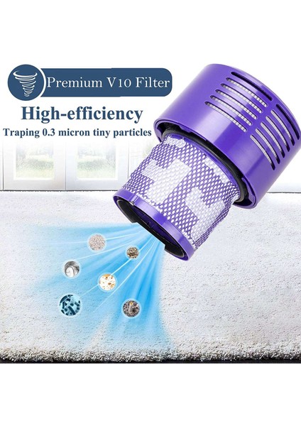 Yıkanabilir Filtre Hepa Ünitesi V10 SV12 Siklon Hayvan Mutlak Toplam Temiz Elektrikli Süpürge Filtreleri Yedek Parça A (Yurt Dışından)