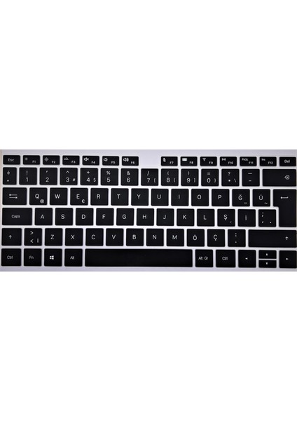 Huawei Matebook D15 Türkçe Q Silikon Klavye Koruyucu BOH-WAQ9R