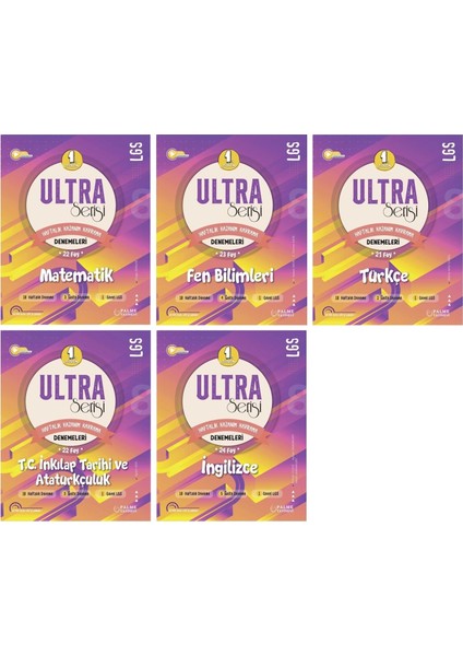 LGS 8. Sınıf Ultra Serisi 1. Dönem Matematik - Fen Bilimleri – Türkçe – T.C. İnkılap Tarihi ve Atatürkçülük ve İngilizce Denemeleri