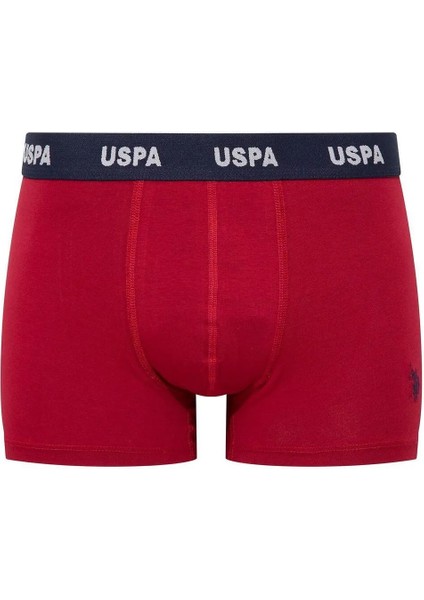 80509 Erkek Pamuklu 3'lü Boxer Bordo Gri Melanj Baskılı modelleri