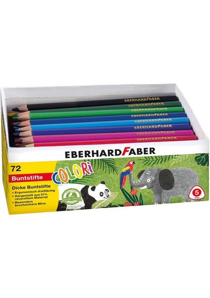Colori Kalın Üçgen Kuruboya 72LI Set