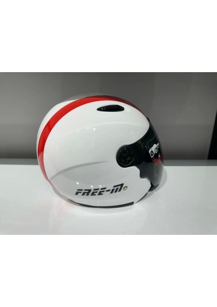 Kask Free-M 601 Çenesiz Beyaz Italy