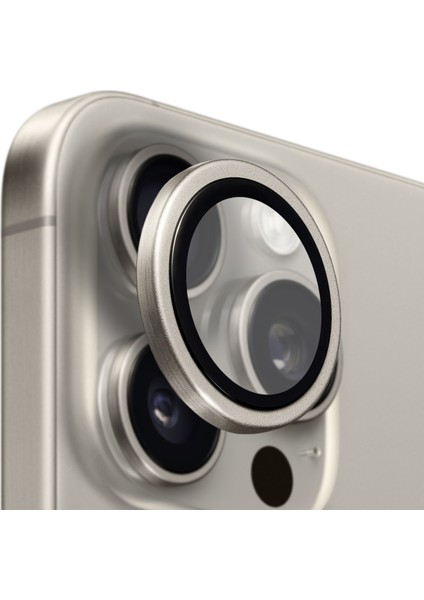 Buff iPhone 15 Pro Max / 15 Pro Titanyum Kamera Lens Koruyucu Gray fiyatları