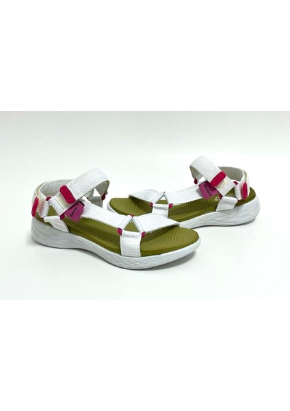 Sandal Spor Kadın Günlük Sandalet SS001-0158/HAKI/BEYAZ/37