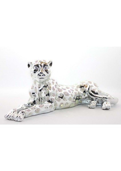 Polyester Oturan Kaplan Figürü Biblo