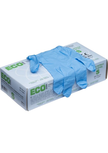 Mavi Nitril Pudrasız Muayene Eldiveni Eco large