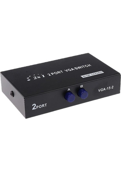 Powermaster 2 Giriş 1 Çıkış VGA Toplayıcı Switch Projeksiyon Destekl