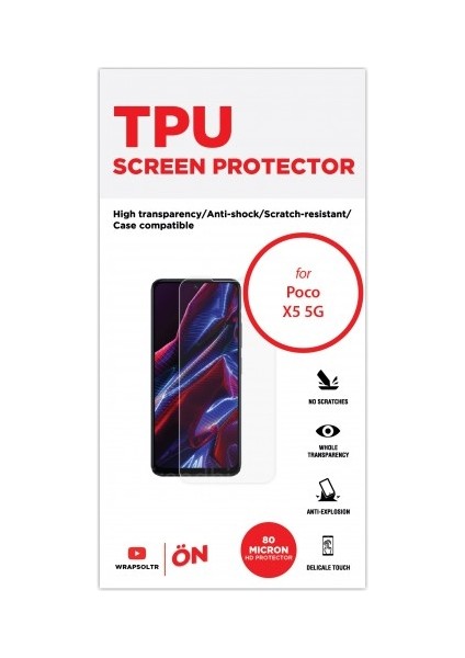 Xiaomi Poco X5 5g Ekran Koruyucu Tpu Film