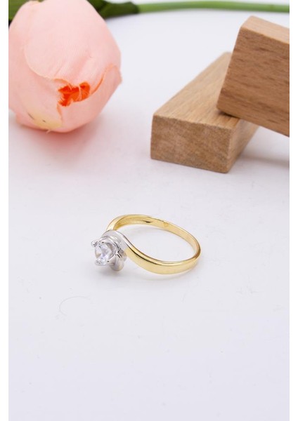 14 Ayar Altın Yüzük Tek Taşlı Kadın Yüzük LKYZK1419 fiyatları