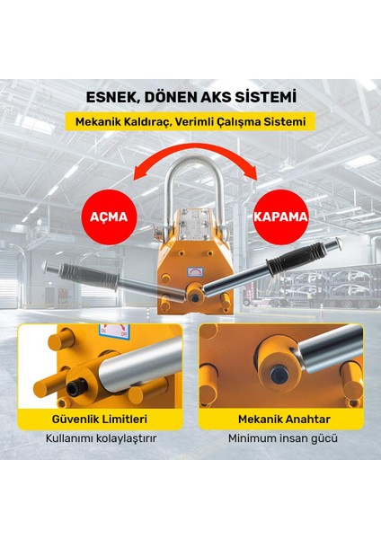 Mıknatıs Avm PML-2000 Manyetik Kollu Kaldıraç - 2000 kg Güç