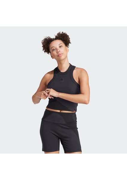 Adidas Lounge Ribbed Crop Kadın Atlet