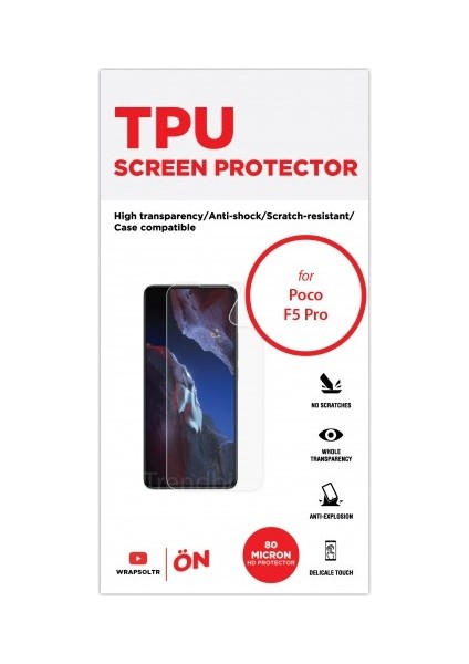 Xiaomi Poco F5 Pro Ekran Koruyucu Tpu Film fiyatları