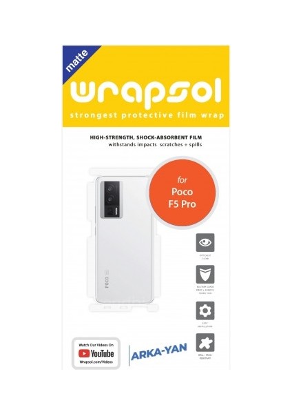 Xiaomi Poco F5 Pro Mat Arka ve Yan Koruyucu Poliüretan Film fiyatları