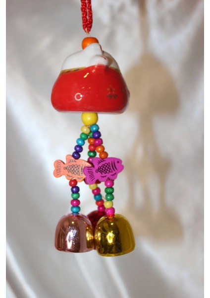 Deprem Zili Çanı Kapı Çanı Rüzgar Çanı Zili Feng Shui Yin Yang Çağıran Kedi Maneki Neko