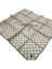 Ekru-Siyah Monogram Desenli Tivil Ipek Eşarp DGN52033-03-01 1