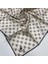 Ekru-Siyah Monogram Desenli Tivil Ipek Eşarp DGN52033-03-01 2