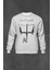 Gri Sweatshirt Feet In The Pedal Head In The Clouds Biker Baskılı Unisex Sweat 1