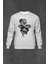 Gri Sweatshirt Kral Kara Kobra Yılan King Black Snake Cobra Baskılı Unisex Sweat 1