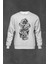 Gri Sweatshirt Smith Wesson Revolver Gungs Tabanca Gül Beyaz Baskılı Unisex Sweat 1