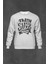 Gri Sweatshirt Eat Sleep Train Repeat Yemek Uyku Tren Yolculuk Baskılı Unisex Sweat 1