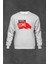 Gri Sweatshirt Boyun Eğme Diren Baskılı Unisex Sweat 1