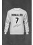 Gri Sweatshirt Cristiano Ronaldo Gol Kralı Baskılı Unisex Sweat 1