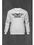 Gri Sweatshirt Aerosmith Steven Tyler Black On Black Wings Baskılı Unisex Sweat 1