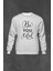 Gri Sweatshirt Be You Tiful Beyoutiful Beautiful Sen Güzelsin Baskılı Unisex Sweat 1
