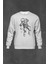 Gri Sweatshirt Astronot Uzay Space Cosmos Galaksi Gezegen Baskılı Unisex Sweat 1