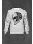 So Cool Gri Sweatshirt Skull Drawing Kuru Kafa Born Again Assholes Baskılı Unisex Sweat 1