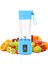 Yeşil Stil 4 Bıçak Taşınabilir Blender Meyve Suyu 4 6 Bıçaklı Mini USB Şarj Edilebilir Çok Fonksiyonlu Ev Suyu Bardağı Öğrenci Sıkacağı Blender (Yurt Dışından) 2