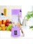 Mavi Stil Taşınabilir Meyve Sıkacağı Bardak 400ML 150W Sıkacağı Elektrikli Mikser USB Şarj 6 Bıçaklı Mini Meyve Sıkacağı Blender Milkshake Sebze Suyu (Yurt Dışından) 5