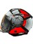 Kask Sway SW-766 Geko Black/red Çenesiz Güneş Gözlüklü 3