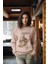 Hello Cat Tarz Kadın Bisiklet Yaka Sweatshirt 4
