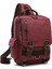 Kanvas Crossbody Messenger Çanta Omuz Sling Sırt Çantası Seyahat Sırt Çantası Bordo Omuz (Yurt Dışından) 1