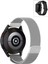 Amazfit Bip Bipu Bips Bipupro Bip3 Uyumlu Kordon Hasır Metal Örgü Mıknatıslı Milano Kayış 2