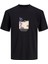 Jack & Jones Jorlucca Erkek Siyah T-Shirt 12253613-Black 1