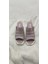 Çiğdem Gerçek Deri Pudra Kadın Geniş Bantlı Dolgu Topuk Terlik - Pudra - 37 - ST02562-12953 3