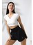 Bel Korseli Taytlı Şort Lazerli / Women's Waıst Corset Wıth Tıghts Shorts Athlete 4