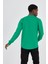 Grody.t Erkek Basic Regular Fit Yarım Balıkçı Sweatshirt Pamuk 2 Iplik Yeşil 4