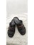 Çiğdem Gerçek Deri Siyah-Kahve Ortopedik Büyük Numara Terlik - Siyah-Kahve - 46 - ST02628-13333 2