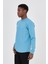 Grody.t Erkek Basic Regular Fit Yarım Balıkçı Sweatshirt Pamuk 2 Iplik Açık Mavi 1