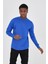 Grody.t Erkek Basic Regular Fit Yarım Balıkçı Sweatshirt Pamuk 2 Iplik Saks 2