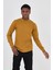 Grody.t Erkek Basic Regular Fit Yarım Balıkçı Sweatshirt Pamuk 2 Iplik  Turuncu 4