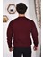 Erkek V Yaka Bordo Slim Fit Triko Kazak 4