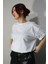 Baskısız Beyaz Oversize T-Shirt 1