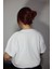 Baskısız Beyaz Oversize T-Shirt 3