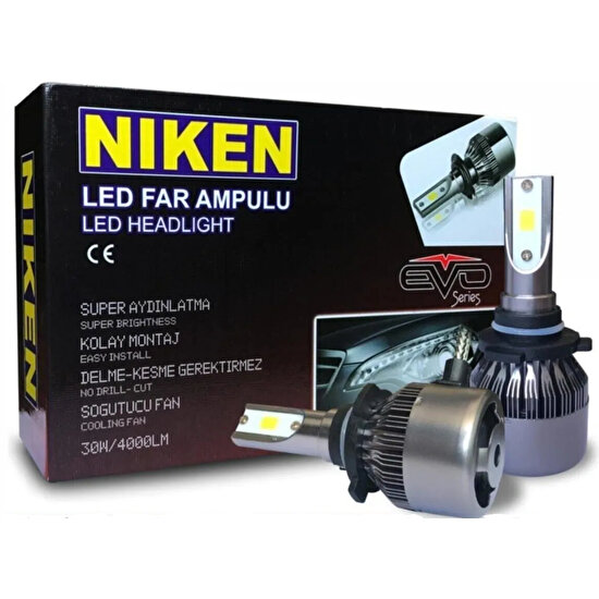 Niken LED Far Ampülü Xenon H7 Vw Golf Polo Uyumlu Orjinal Yerine Göre