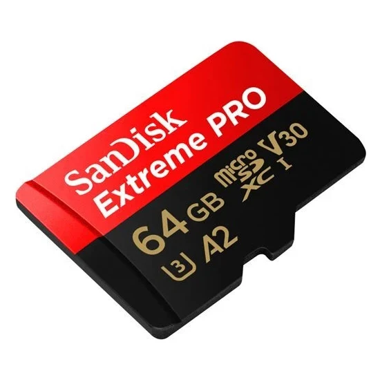 Sandisk SDSQXCU-064G-GN6MA - Sandisk Extreme Pro 64GB 20090MBS Microsdxc Uhs-I A2 V30 Hafıza Kartı