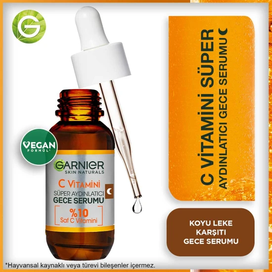 Garnier C Vitamini Süper Aydınlatıcı Gece Serumu